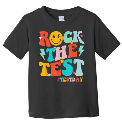 Groovy Rock The Test Testing Day Motivational Students Toddler T-Shirt