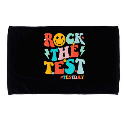 Groovy Rock The Test Testing Day Motivational Students Microfiber Hand Towel