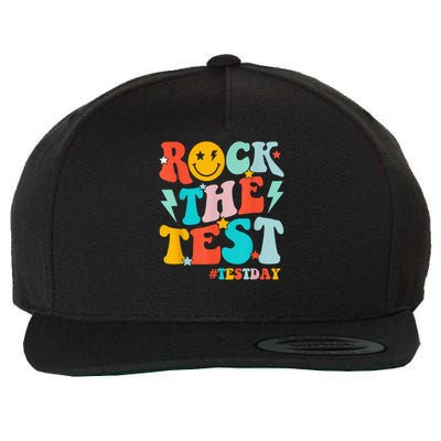 Groovy Rock The Test Testing Day Motivational Students Wool Snapback Cap
