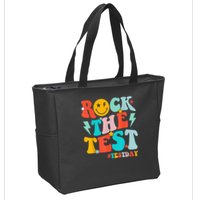 Groovy Rock The Test Testing Day Motivational Students Zip Tote Bag