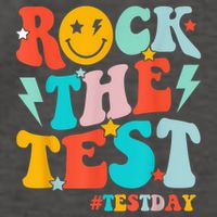 Groovy Rock The Test Testing Day Motivational Students Vector Backpack