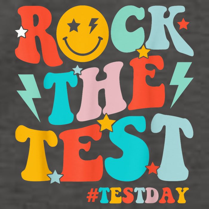 Groovy Rock The Test Testing Day Motivational Students Vector Backpack
