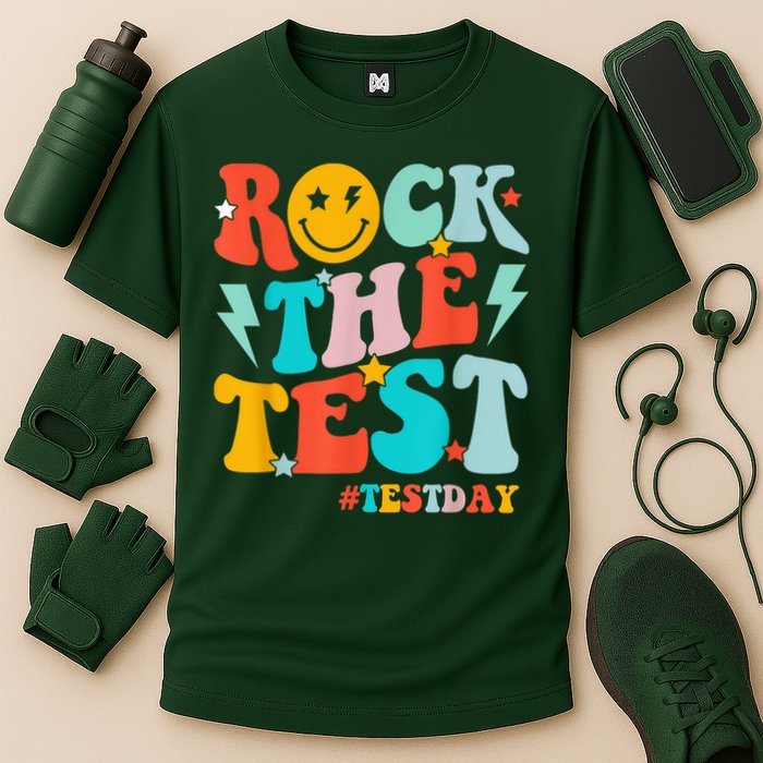 Groovy Rock The Test Testing Day Motivational Students Performance Shirt