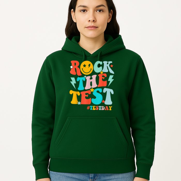 Groovy Rock The Test Testing Day Motivational Students Hoodie