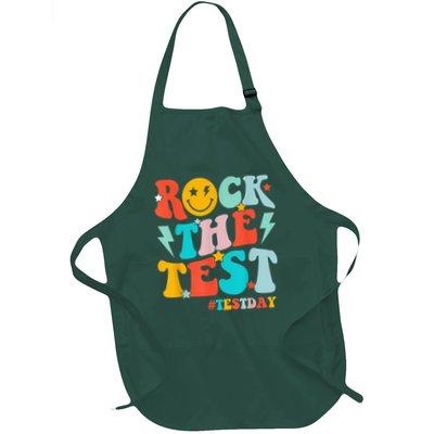 Groovy Rock The Test Testing Day Motivational Students Apron