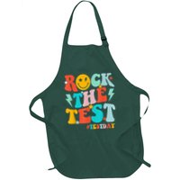 Groovy Rock The Test Testing Day Motivational Students Apron