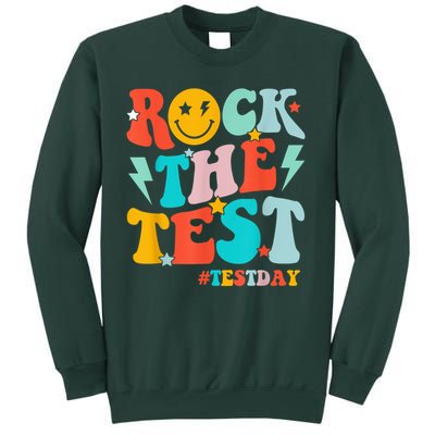 Groovy Rock The Test Testing Day Motivational Students Sweatshirt