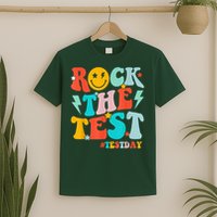 Groovy Rock The Test Testing Day Motivational Students T-Shirt