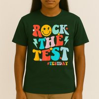 Groovy Rock The Test Testing Day Motivational Students T-Shirt