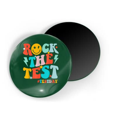 Groovy Rock The Test Testing Day Motivational Students Magnet