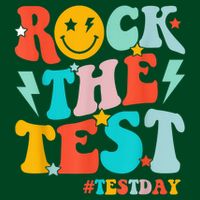 Groovy Rock The Test Testing Day Motivational Students Poster