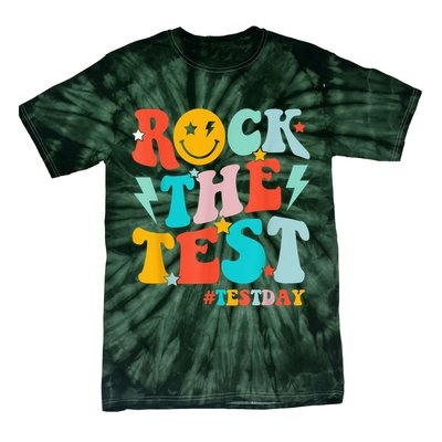 Groovy Rock The Test Testing Day Motivational Students Tie-Dye T-Shirt