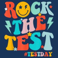 Groovy Rock The Test Testing Day Motivational Students Infant Baby Jersey Bodysuit