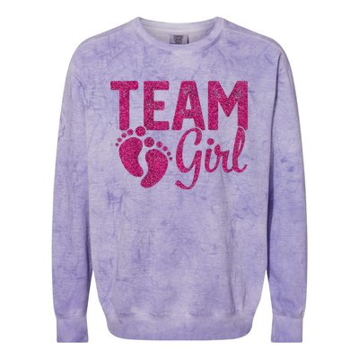 Gender Reveal Team Girl Pink Colorblast Crewneck Sweatshirt