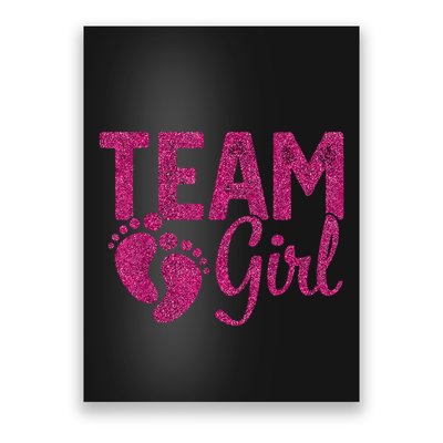 Gender Reveal Team Girl Pink Poster