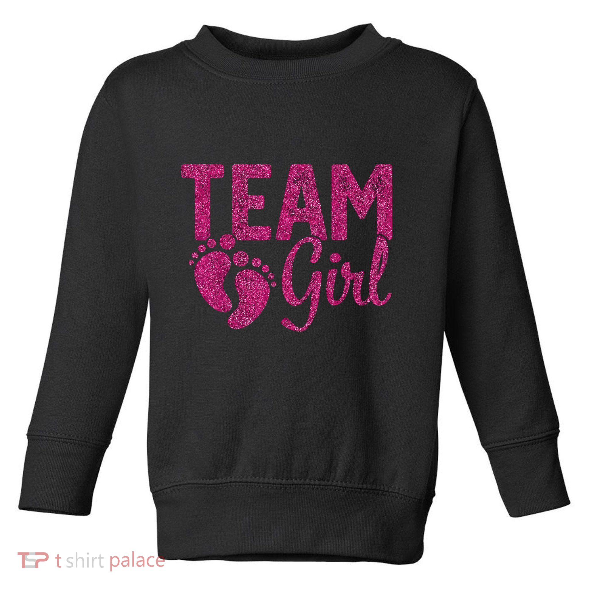 Gender Reveal Team Girl Pink Toddler Sweatshirt