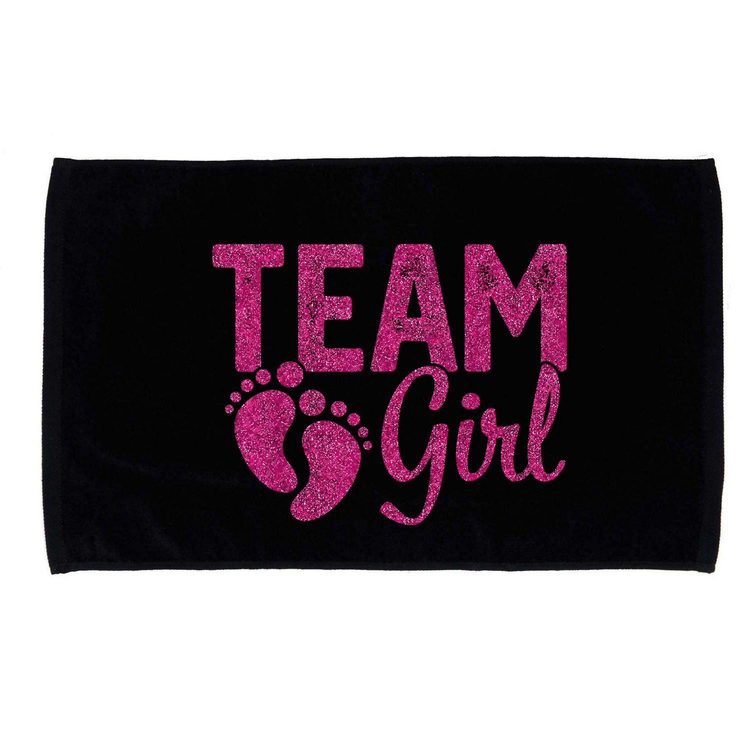 Gender Reveal Team Girl Pink Microfiber Hand Towel