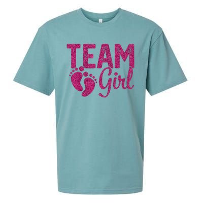 Gender Reveal Team Girl Pink Sueded Cloud Jersey T-Shirt