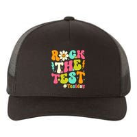 Groovy Rock The Test Motivational Retro Teachers Testing Day Yupoong Adult 5-Panel Trucker Hat