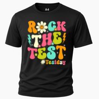 Groovy Rock The Test Motivational Retro Teachers Testing Day Performance Shirt