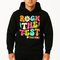 Groovy Rock The Test Motivational Retro Teachers Testing Day Hoodie