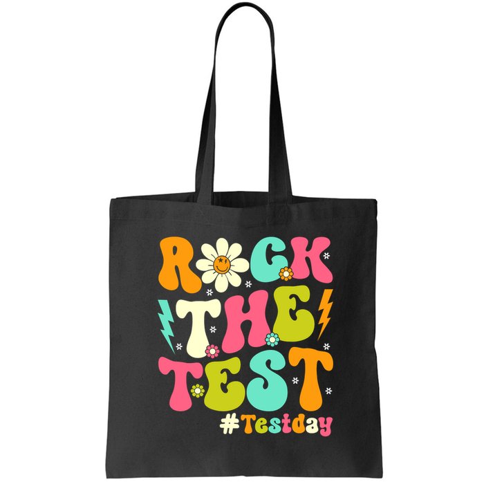 Groovy Rock The Test Motivational Retro Teachers Testing Day Bag