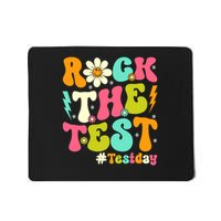 Groovy Rock The Test Motivational Retro Teachers Testing Day Mousepad