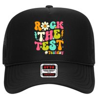 Groovy Rock The Test Motivational Retro Teachers Testing Day Hat