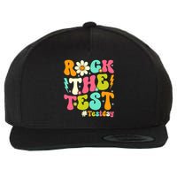 Groovy Rock The Test Motivational Retro Teachers Testing Day Wool Snapback Cap