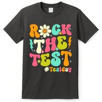 Groovy Rock The Test Motivational Retro Teachers Testing Day T-Shirt