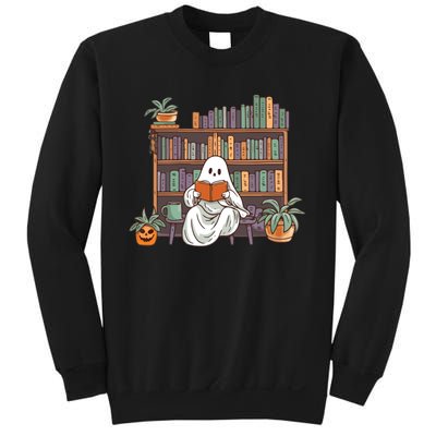 Ghost Reading Teacher Halloween Librarian Book Lover Reading Sweatshirt