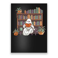 Ghost Reading Teacher Halloween Librarian Book Lover Reading Poster