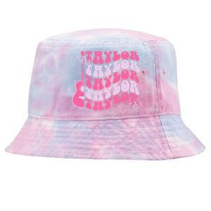 Girl Retro Taylor First Name Personalized Groovy Birthday Tie-Dyed Bucket Hat