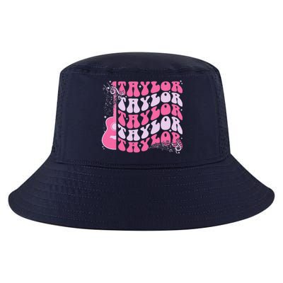 Girl Retro Taylor First Name Personalized Groovy Birthday Cool Comfort Performance Bucket Hat