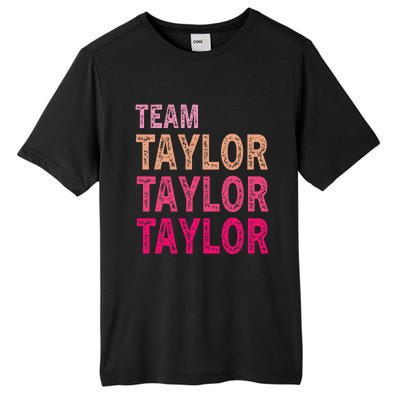 Girl Retro Taylor First Name Personalized Groovy Birthday Tall Fusion ChromaSoft Performance T-Shirt