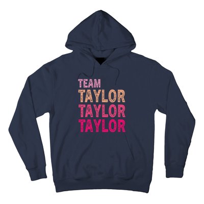 Girl Retro Taylor First Name Personalized Groovy Birthday Hoodie