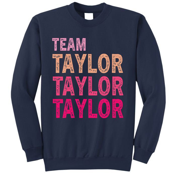 Girl Retro Taylor First Name Personalized Groovy Birthday Sweatshirt