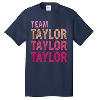 Girl Retro Taylor First Name Personalized Groovy Birthday Tall T-Shirt