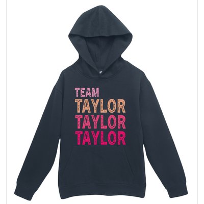 Girl Retro Taylor First Name Personalized Groovy Birthday Urban Pullover Hoodie