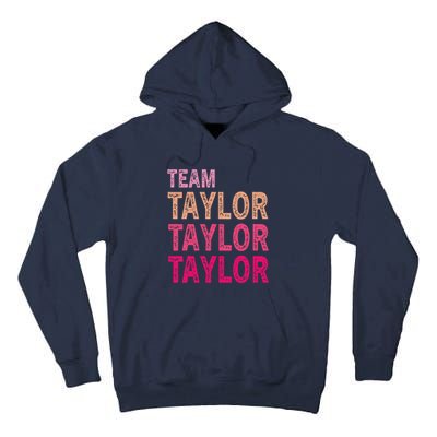 Girl Retro Taylor First Name Personalized Groovy Birthday Tall Hoodie