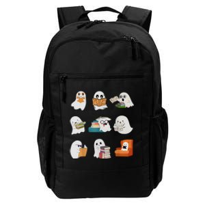 Ghost Reading Teacher Halloween Librarian Book Lover School Daily Commute Backpack