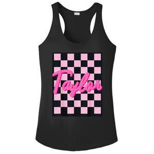 Girl Retro Taylor First Name Taylor Groovy Birthday Taylor Ladies PosiCharge Competitor Racerback Tank