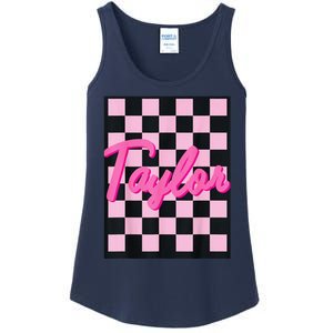 Girl Retro Taylor First Name Taylor Groovy Birthday Taylor Ladies Essential Tank