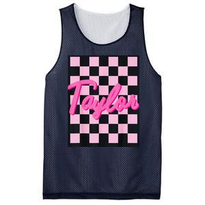 Girl Retro Taylor First Name Taylor Groovy Birthday Taylor Mesh Reversible Basketball Jersey Tank