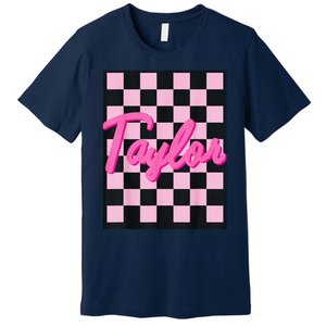 Girl Retro Taylor First Name Taylor Groovy Birthday Taylor Premium T-Shirt