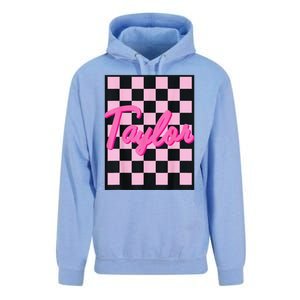 Girl Retro Taylor First Name Taylor Groovy Birthday Taylor Unisex Surf Hoodie