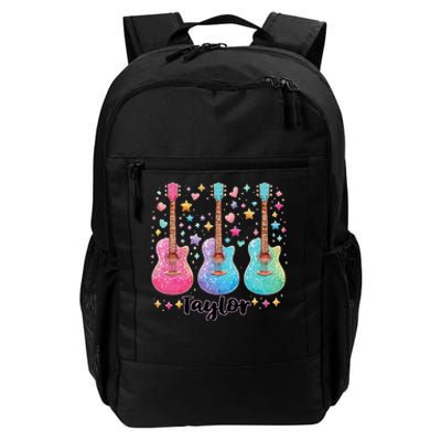 Girl Retro Taylor First Name Personalized Groovy 80S Pink Daily Commute Backpack