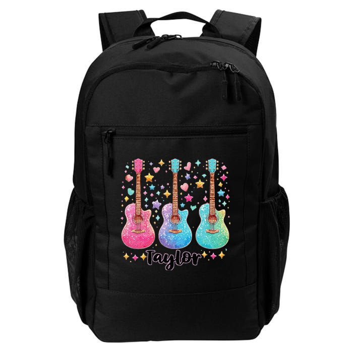 Girl Retro Taylor First Name Personalized Groovy 80S Pink Daily Commute Backpack