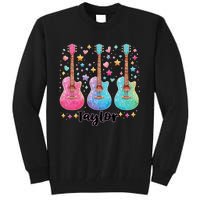 Girl Retro Taylor First Name Personalized Groovy 80S Pink Tall Sweatshirt