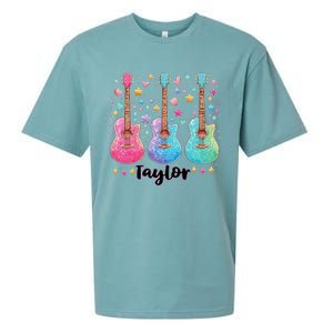 Girl Retro Taylor First Name Personalized Groovy 80S Pink Sueded Cloud Jersey T-Shirt